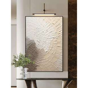 奶油风手绘油画意式极简餐厅大芬村现代肌理画客厅玄关抽象装饰画