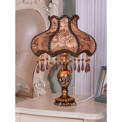 复古结婚台灯卧室温馨婚房床头柜灯奢华欧式客厅家用浪漫装饰遥控
