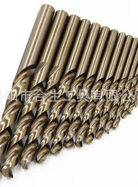 15件套1.5-10mmM35含钴高速钢全磨烤黄直柄麻花钻套装 不锈钢开孔