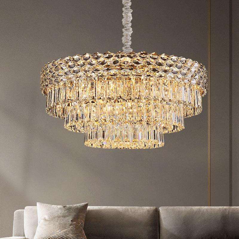 铧锒客厅吊灯2025新款法式设计师款餐厅灯高颜值卧室主卧水晶吊灯