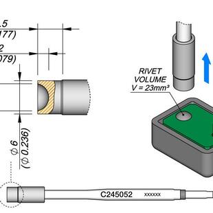 JBC原装烙铁头 通用型手柄专用C245系列铆接烙铁头烙铁芯 焊头正