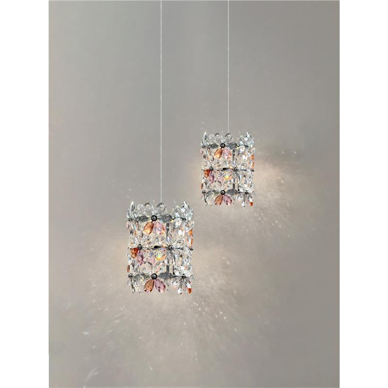 法式田园风卧室床头小吊灯水晶灯设计师款餐厅灯花朵灯别墅书房灯