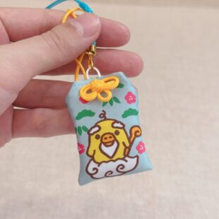 【日本正版】鼻孔鸡仙人御守挂件祈福好运平安符创意挂饰随身礼物