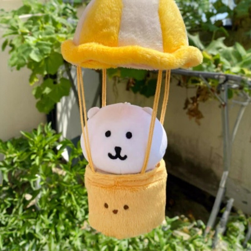 日本正版自嘲熊降落伞婴儿服装风格可爱的卡通创意毛绒娃娃娃