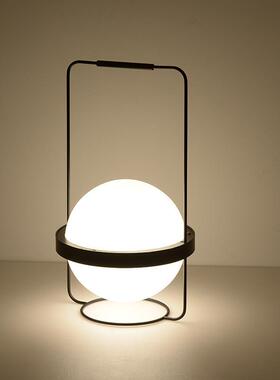 北欧设计 Palma客厅沙发边几卧室床头氛围感书房圆球玻璃手提台灯