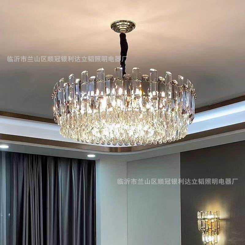 客厅吊灯现代简约大气轻奢水晶灯新款大厅主灯卧室餐厅别墅大灯具