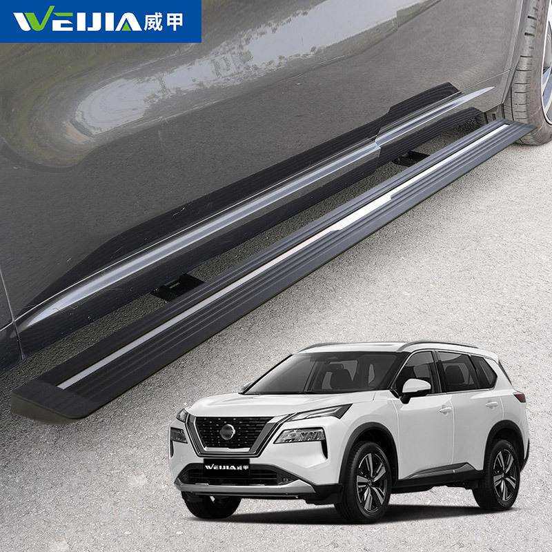 威甲电动踏板日/产奇骏自动伸缩迎宾脚踏板工厂直销带灯智能踏板