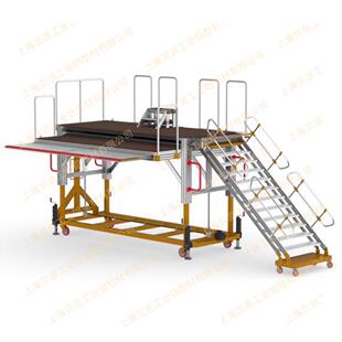 移动升降楼梯踏步登高专业飞机维修检修梯登机平台铝合金扶手