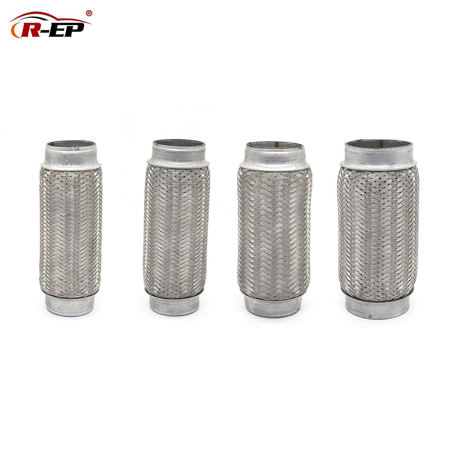 跨境热销 汽车不锈钢排气管排气编织软管改装通用51 57 63 76mm