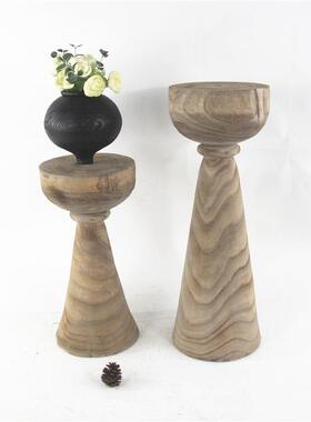 厂家销售手工制作木质休闲凳花架花置物架田园风格装饰摆件