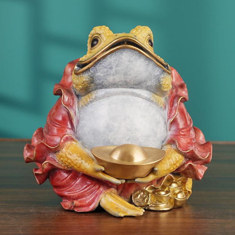 月宫蟾仙金蟾摆件彩铜工艺品全铜家居客厅桌面装饰品店铺开业送礼