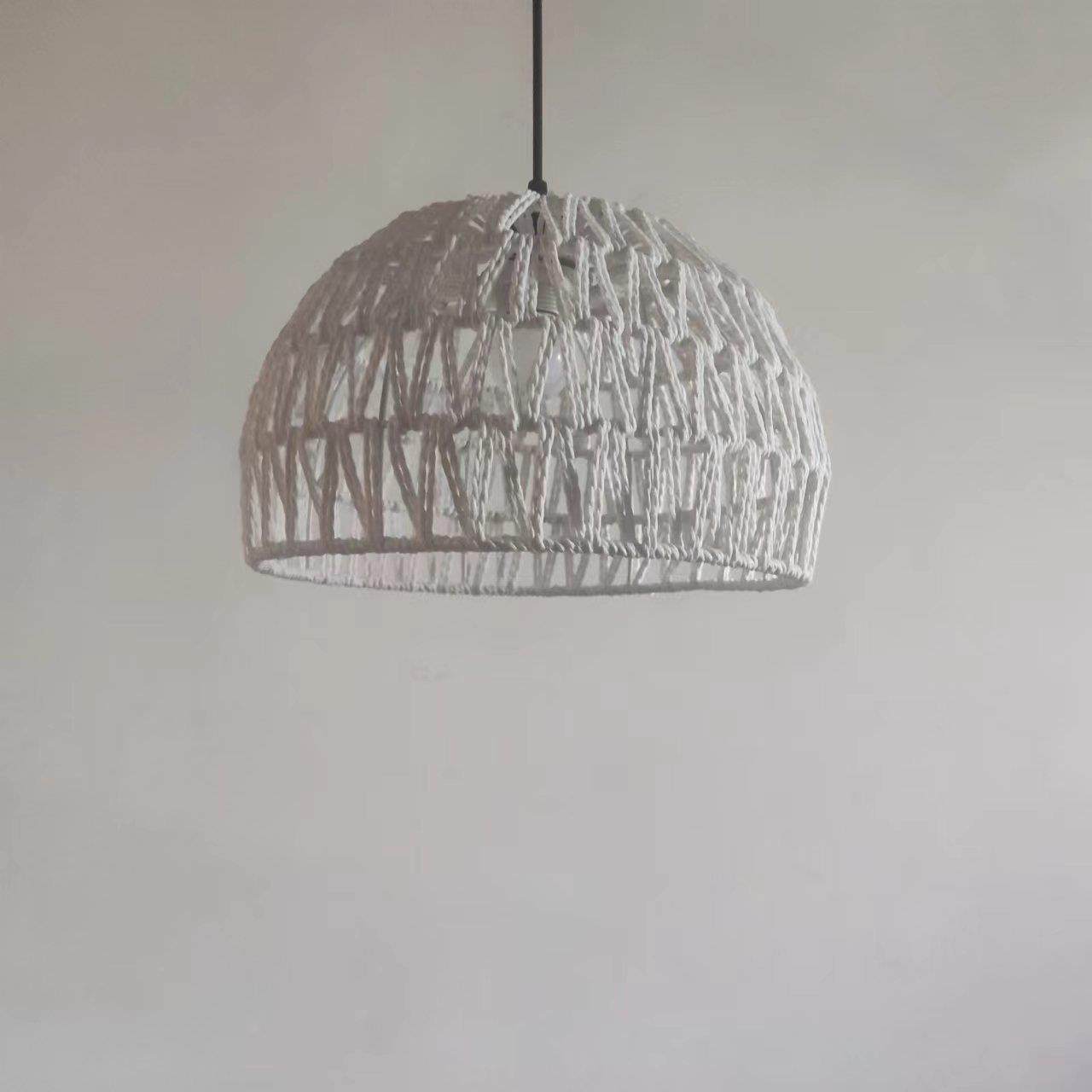 田园风藤艺吊灯饭店餐厅过道阳台纸绳灯手工编织绿色藤灯罩装饰灯,3C数码配件,USB灯,淘宝优惠券,粉丝福利购,淘宝优惠卷