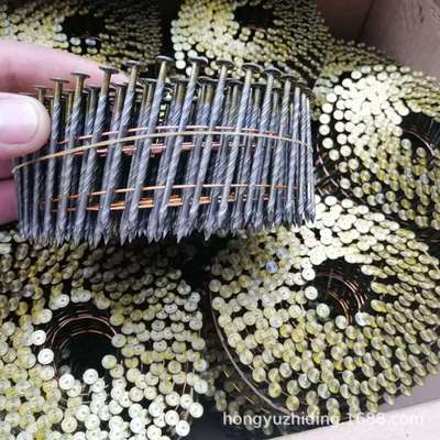 螺纹工厂现货脚墩57木托盘小帽卷钉光杆57环纹螺纹木箱钉木架卷钉