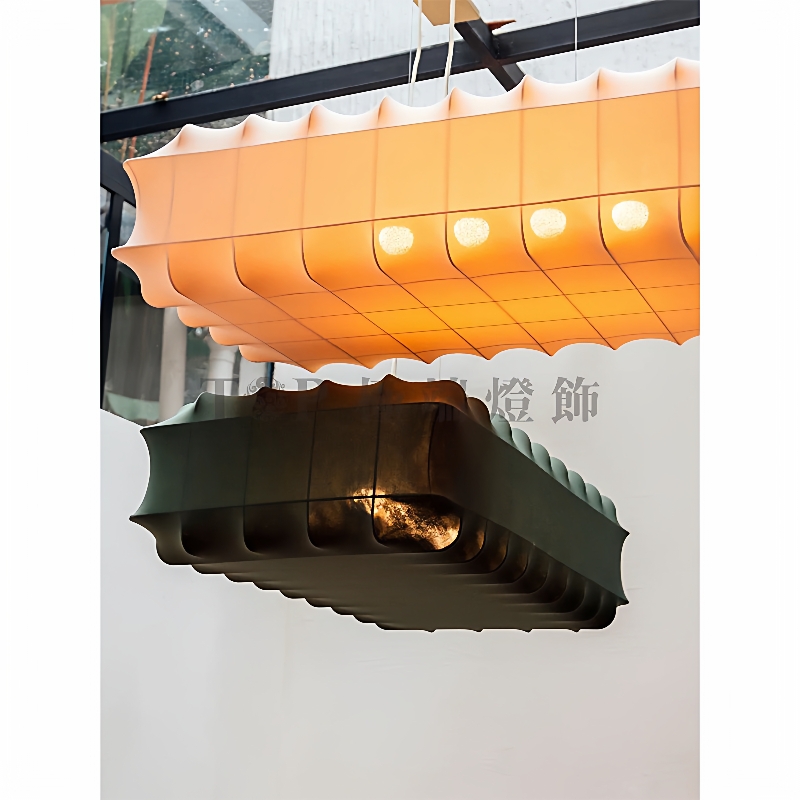 法式现代简约蜂窝布艺餐厅吊灯客厅卧室民宿酒店别墅装饰灯具