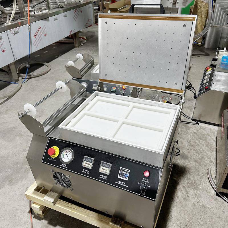 海鲜蔬菜食品贴体包装机熟食卤味海鲜食品小型真空覆膜贴体机