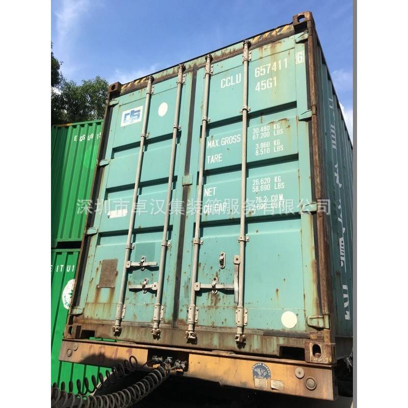 深圳出售8成新二手集装箱，40HQ，40英尺海运集装箱