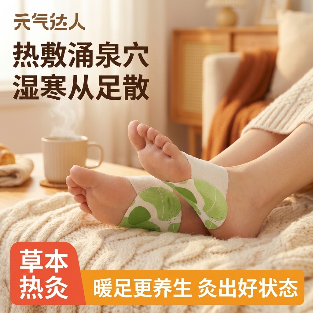 元气达人暖足贴艾灸热敷艾草足贴