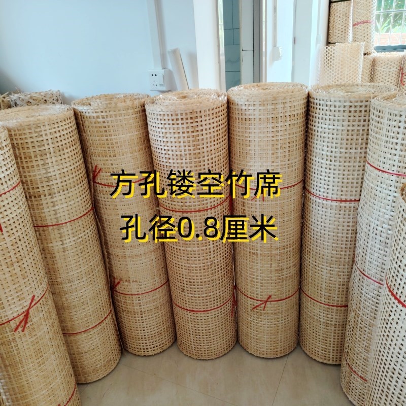 复古民宿装修吊顶竹席镂空装饰屏风工隔断饭店程墙面景Z点装潢碳