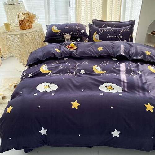 1.8x2米被套水洗棉单件简约被单春秋季单人学生宿舍被罩-星空之约