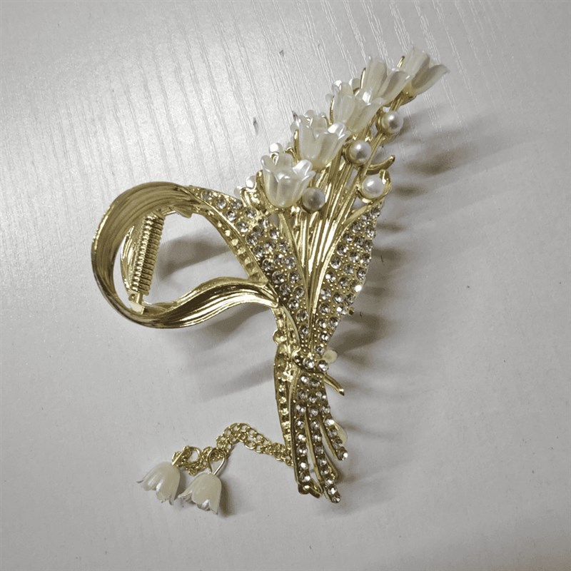 【下单立减50】发饰麦穗发夹金色发饰头饰时尚饰品女后脑勺盘发TH