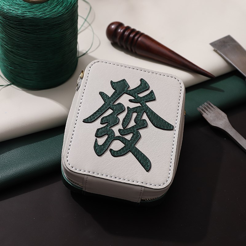 手工DIY自制礼物材料包 真皮单肩斜挎包女时尚小方包送女友礼物