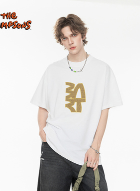 THE SIMPSONS辛普森一家短袖纯棉T恤夏季新款透气圆领上衣