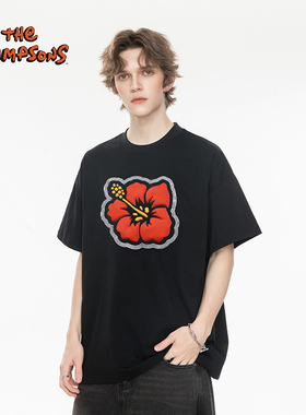 THE SIMPSONS辛普森一家短袖纯棉T恤夏季新款透气圆领上衣