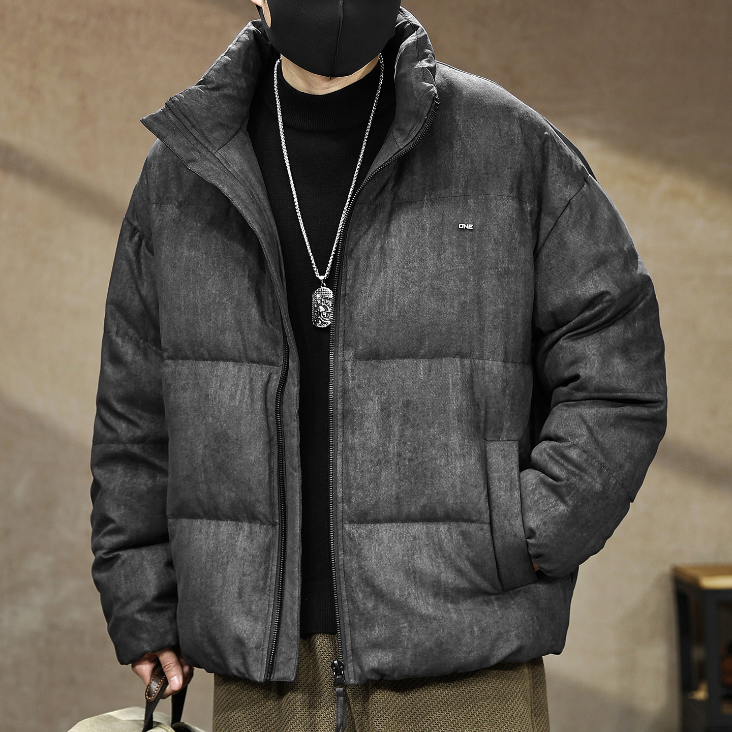 美式潮流扎染设计感大码羽绒服男冬季休闲宽松鸭绒保暖面包服外套,男装,羽绒服,淘宝优惠券,粉丝福利购,淘宝优惠卷