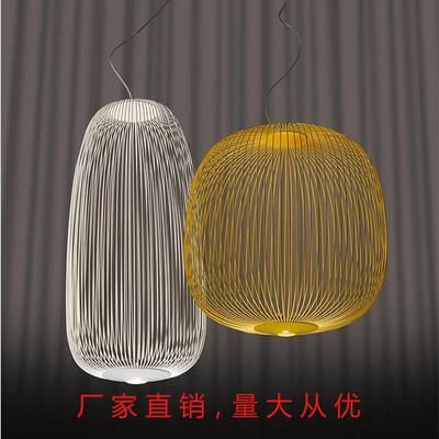 后现代Spokes铁艺鸟笼装饰吊灯设计师灯餐厅别墅吧台客厅卧室吊灯