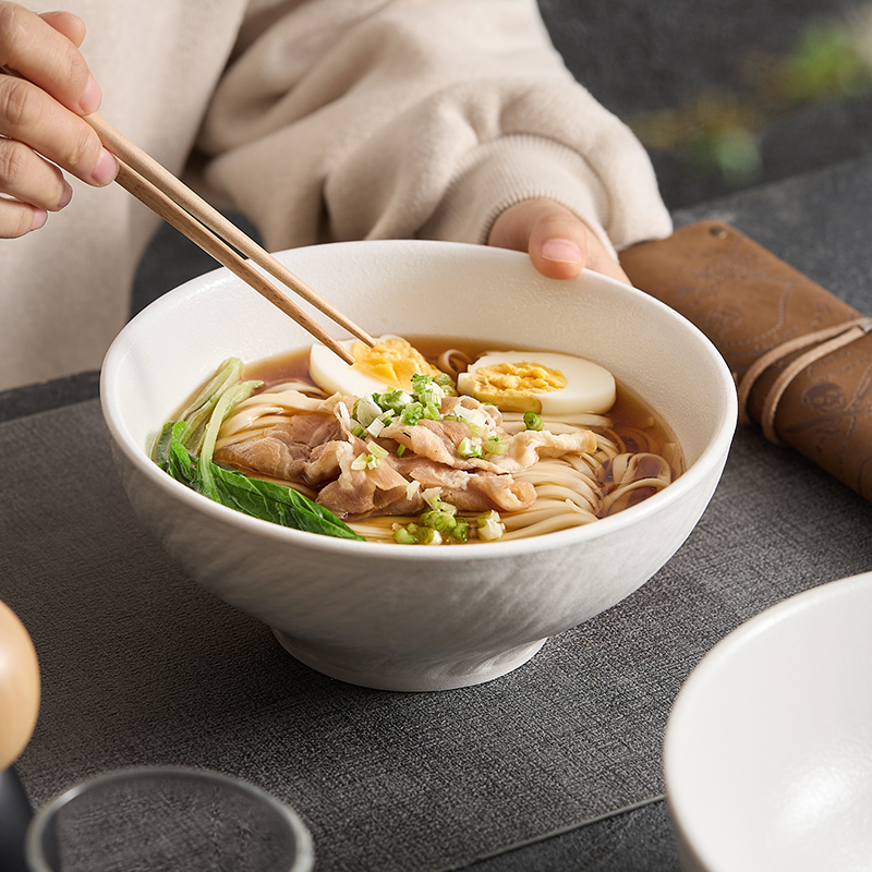 面碗家用斗笠碗饭碗陶瓷大碗创意沙拉碗泡面碗汤盆碗汤碗2025新款