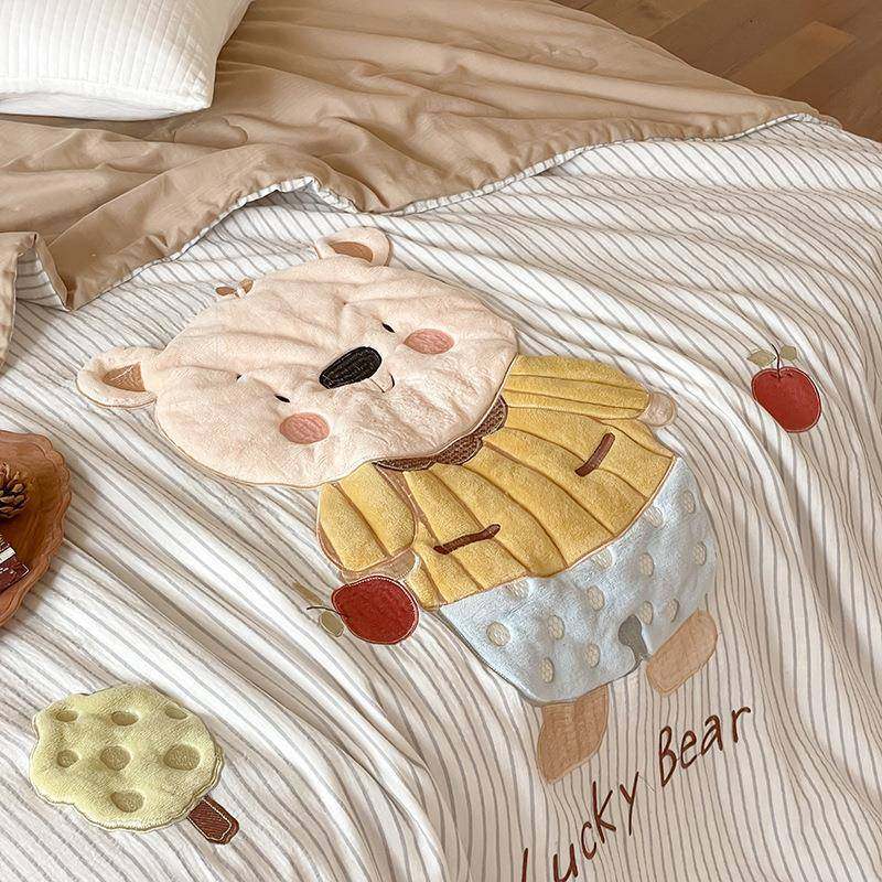 卡通可爱全棉双面贴层布绣双纱夏被KD202505可机洗纯棉风亲舒适肤,鲜花速递/花卉仿真/绿植园艺,其它园艺用品,淘宝优惠券,粉丝福利购,淘宝优惠卷