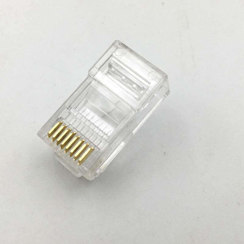 穿孔式超五类水晶头通孔Cat5E RJ45 8P8C 网络网线插头1000个