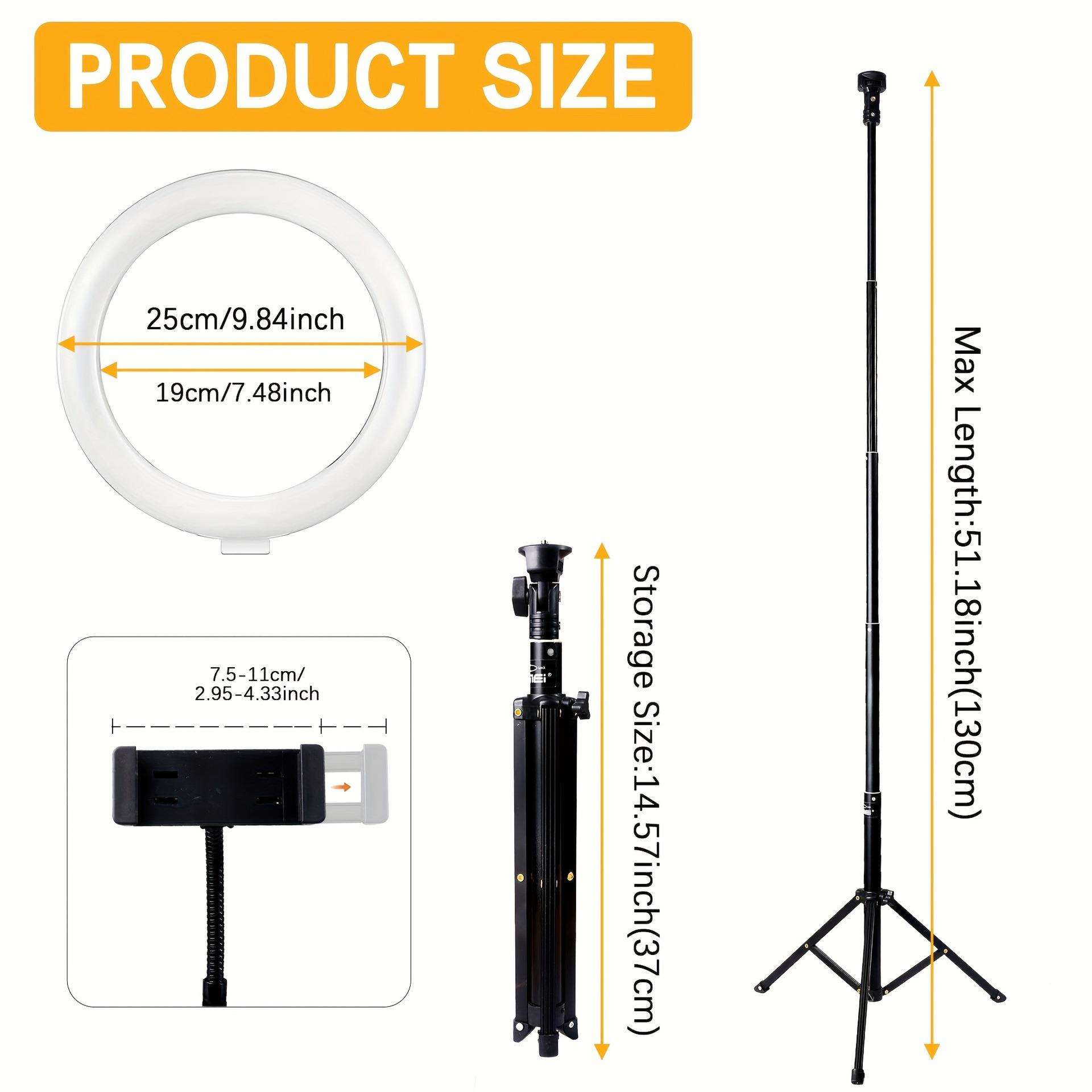 2025新英款跨境10圆形LED寸490环形灯，带43英可寸调节环形灯