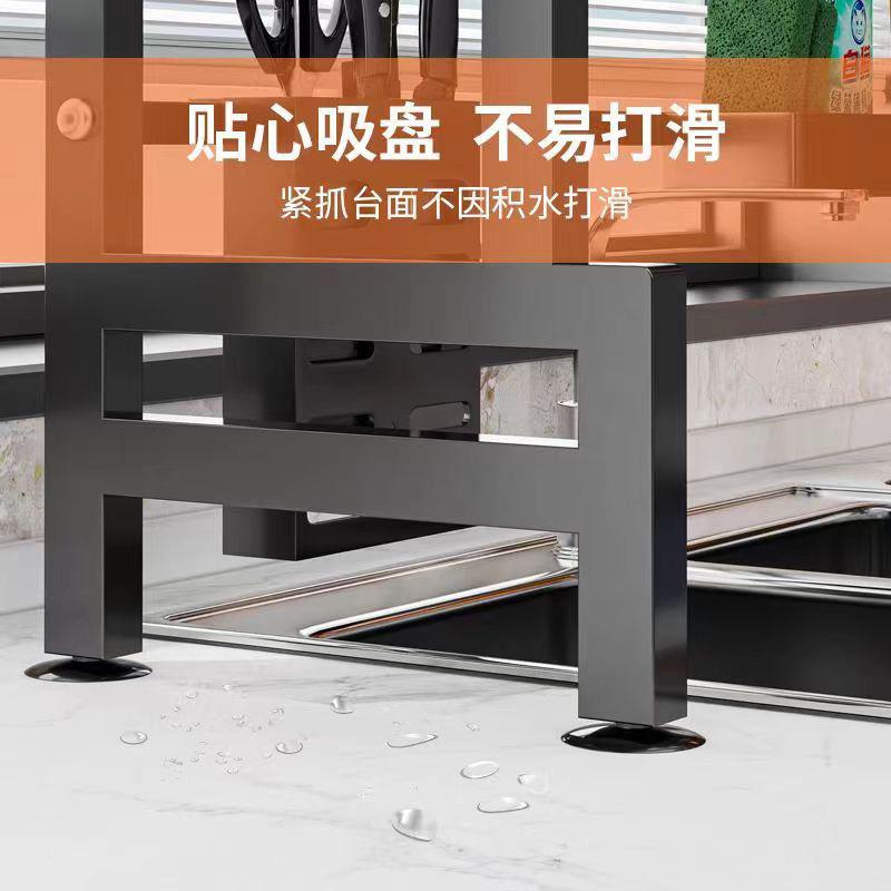 厨台房水置物架带面碗碟水池碗柜柜门防尘沥水碗架放碗盘调料收纳