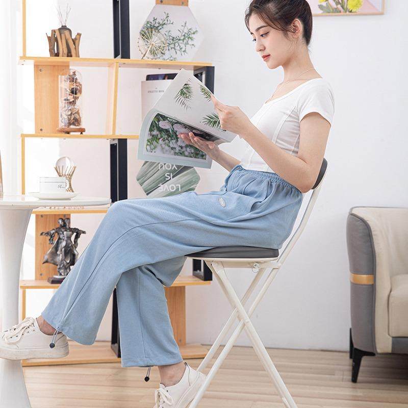 简约叠椅子子高脚酒吧PWL台色椅靠背折白吧台吧桌椅吧凳子餐椅