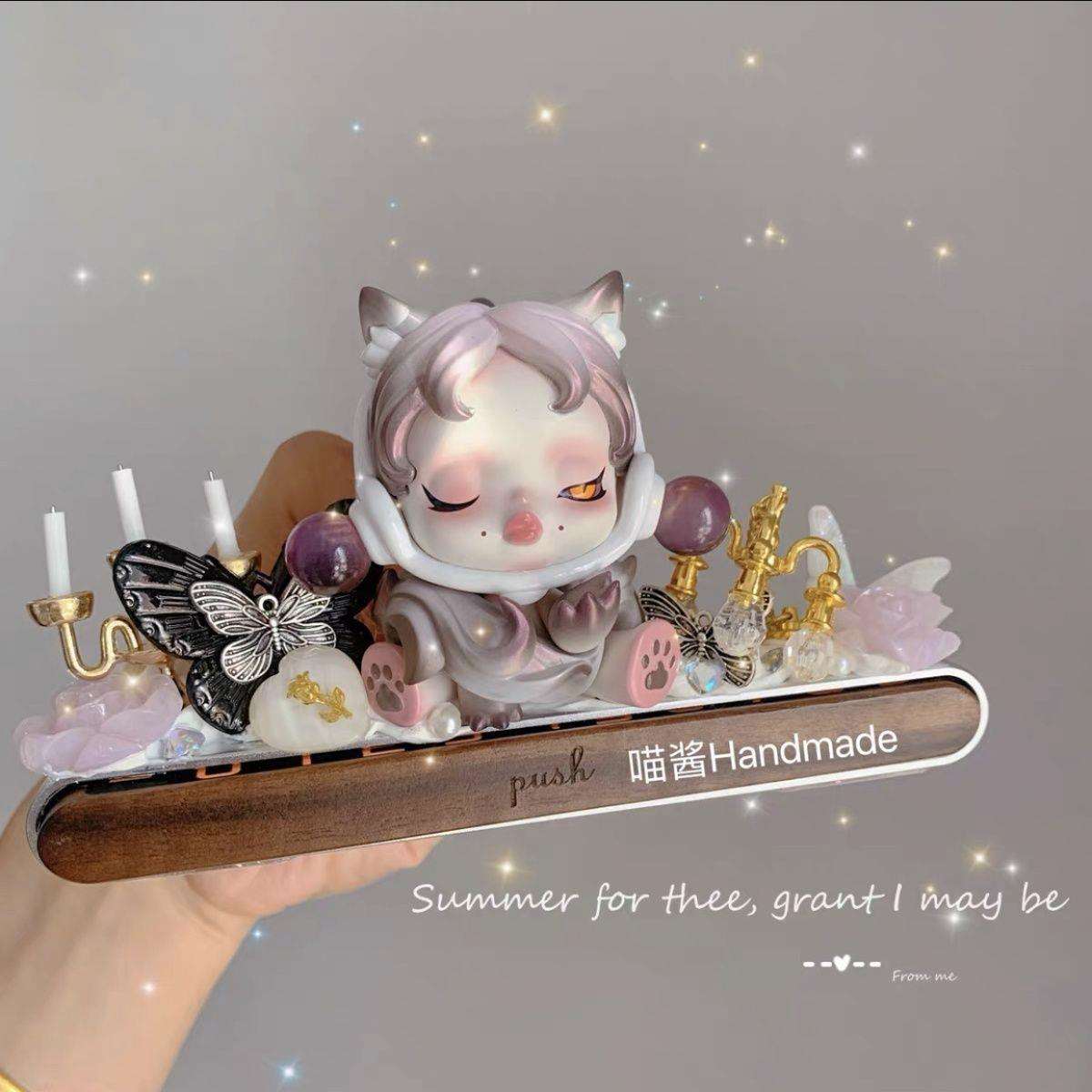 p食梦动物奶s油临时停胶车号40码牌胡桃创木挪车牌意可爱