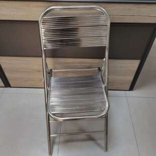 不锈钢折椅042密八板加家用便携可折叠户餐椅外叠现代休闲靠背椅