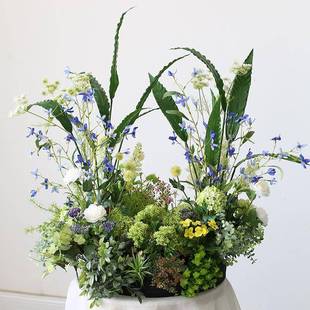 仿真花艺摆件物花美陈布植置拍摄道具RUQ假花展景柜装 插饰微观花