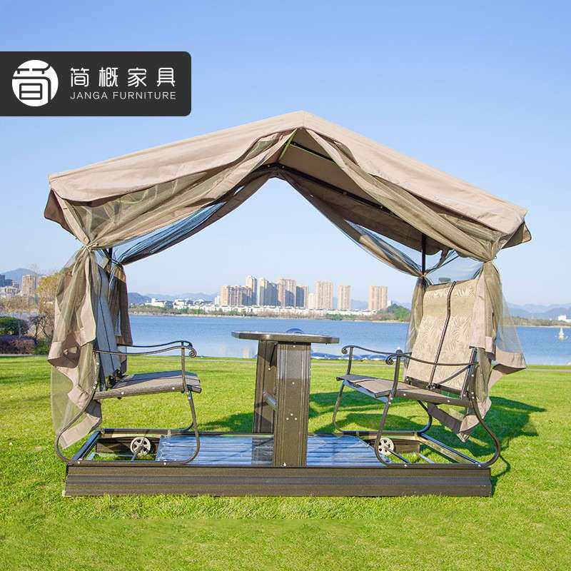 户外秋千墅庭人院花园别摇力摇椅阳台四人动XMO摇椅度假村室外双