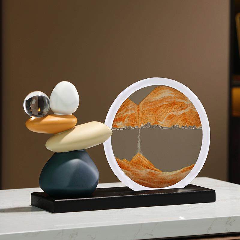 高厅石来运转档玄关客装流沙画摆件创意石来运转饰轻奢办室艺公术,鲜花速递/花卉仿真/绿植园艺,其它园艺用品,淘宝优惠券,粉丝福利购,淘宝优惠卷