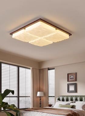 全谱法式102801中中古风吸顶灯黑胡桃厅木色实木客全屋卧室光书房