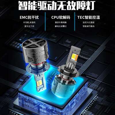 T200跨境12W大功率H70汽车led大灯ACH改装H4H1前19005超亮聚光车