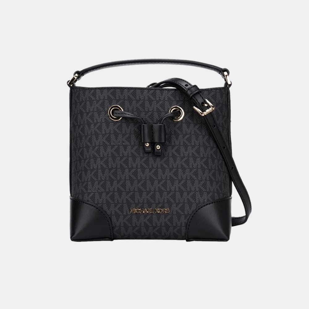 MICHAEL KORS/MK女士抽绳老花水桶包手提斜挎包35F2GM9M1B