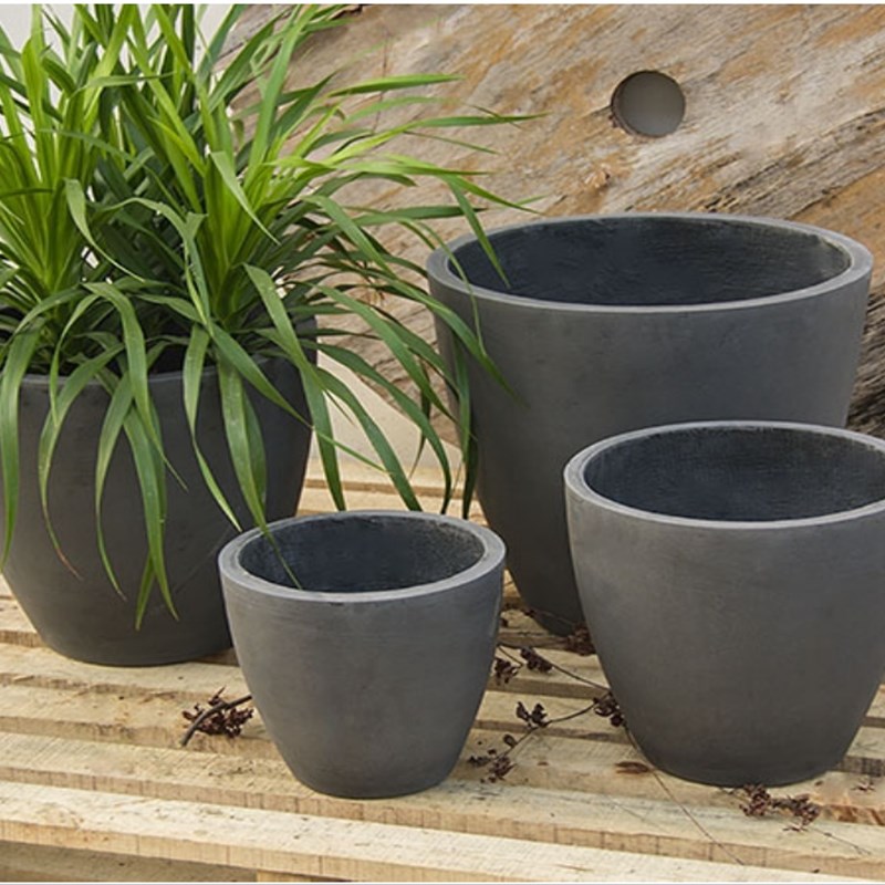 北欧工业风镁泥玻璃钢纤维花盆阳台庭院园林景观种植花钵花器箱07