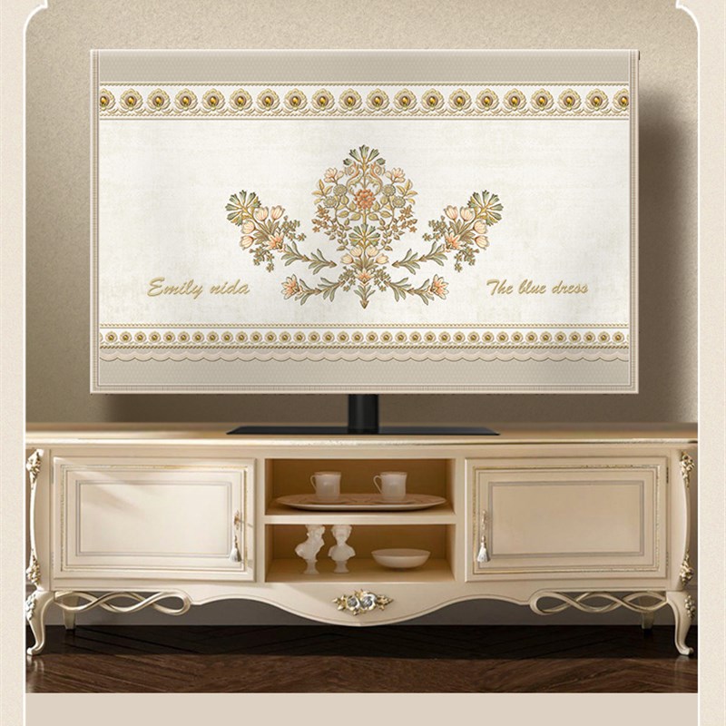 电视机罩套欧式高档55/65/75寸电视机盖布防尘罩套2023新款电视罩