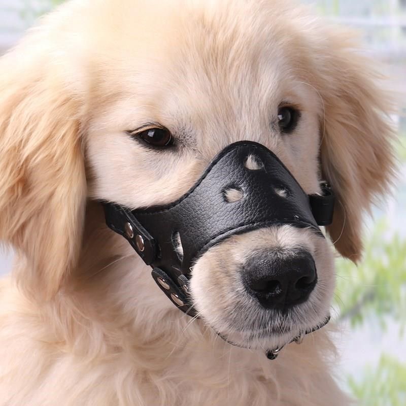 新品可调节大型犬止吠o器咬人嘴套嘴巴幼犬狗狗透气叫套防咬人///