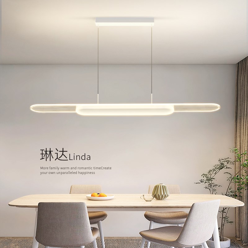 极简吊灯创意北欧长条p饭厅灯前台吧台一字型装饰灯简约现代餐厅