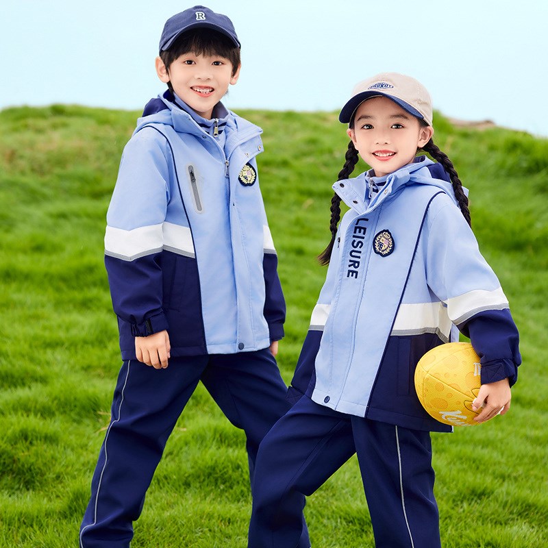 小学生校服冲锋衣套装春夏秋冬幼儿园园服K儿童班服三件套老师定