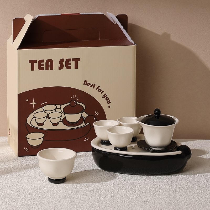 陶瓷泡茶专用茶具套装高档轻奢功夫茶具茶杯乔迁新居新婚伴手礼物