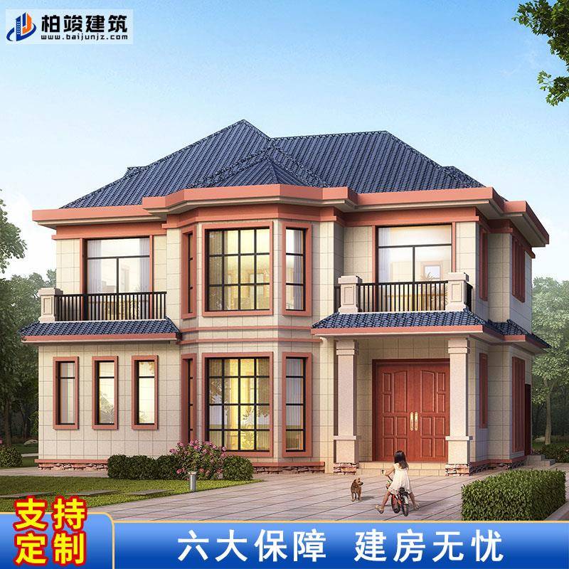 【自建房土建整包】A2528欧式农村别墅设计图纸建筑施工包工包料